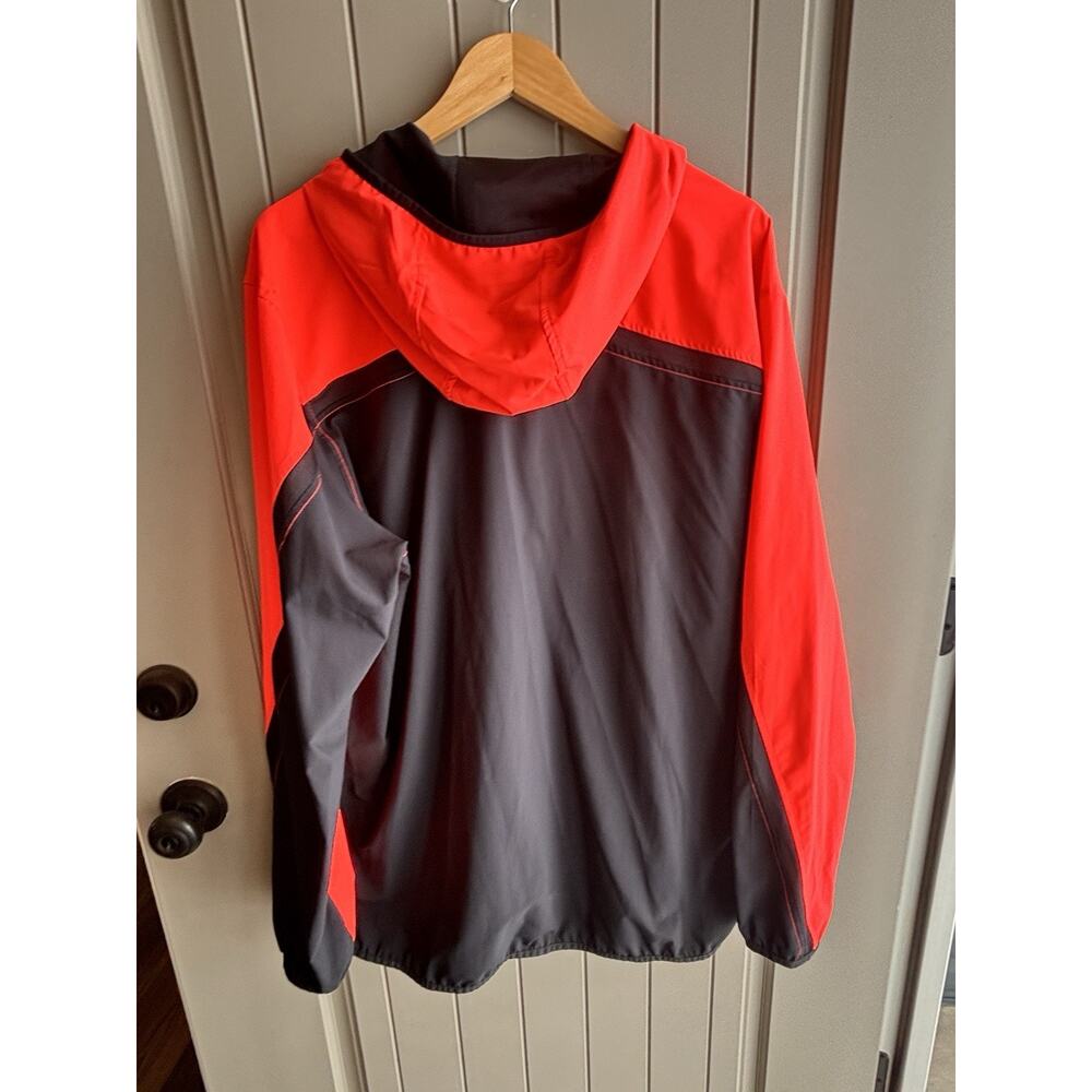 Under Armour Mens 2XL Run Black Orange Heatgear Hooded Running Jacket $70 - Picture 3 of 6